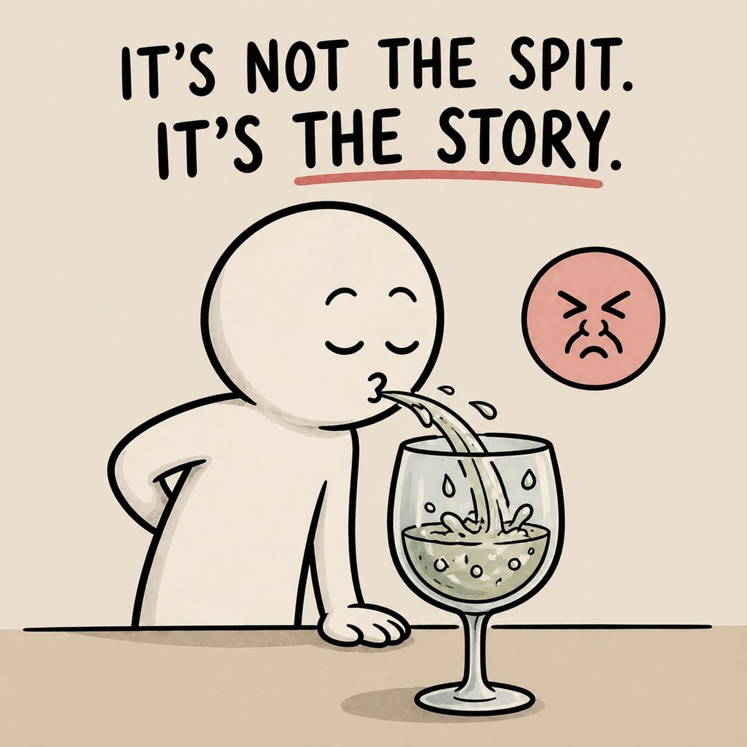Quick experiment:

Imagine spitting into a glass over and over until it’s full…
and then drinking it.

Most people feel an immediate “ugh.”

Here’s the interesting part:

You swallow your saliva all day long.
Constantly. No reaction.

So what changed?

Not the substance.
The context your mind created around it.

That’s a core idea in Acceptance and Commitment Therapy (ACT), developed by Steven C. Hayes.

Your mind can take something neutral
and turn it into something emotionally loaded.

Thoughts work the same way.

Just because your mind says something is “gross,” “bad,” or “dangerous”
doesn’t mean it actually is.

That reaction?
It’s learned. It’s constructed. It’s not always truth.

In ACT, we call this cognitive defusion
learning to step back from thoughts instead of automatically buying into them.

You don’t have to believe everything your mind produces.

#ACT #MentalHealth #CognitiveDefusion #Psychology #SelfAwareness #AnxietyTools #TherapyTools