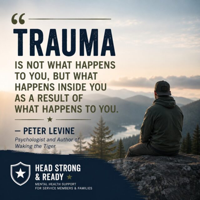 Trauma isn't just about what happened.
It's about what happened inside you as a result.
As trauma expert Peter Levine reminds us:
"Trauma is not what happens to us, but what we hold inside in the absence of an empathetic witness."
Two people can experience the same event and walk away with very different outcomes.
Why?
Because trauma isn't measured only by the event itself. It's also shaped by whether we felt safe, supported, understood, and able to process what happened.
When painful experiences are carried alone, our nervous system can remain stuck in survival mode long after the danger has passed.
The good news is that healing doesn't require pretending the past didn't happen.
Healing begins when your story is met with compassion instead of judgment.
When your experiences are witnessed.
When your nervous system learns that it's finally safe.
You are not weak because something affected you.
You are human.
At Head Strong & Ready, we provide trauma-informed care for service members, veterans, and military families. Our goal isn't to erase your story—it's to help you carry it differently.
📞 858-362-5331
If this resonated with you, save it as a reminder: healing often begins when we no longer have to carry our pain alone.
#TraumaRecovery #PeterLevine #TraumaInformed #MilitaryMentalHealth #PTSDAwareness #NervousSystemHealing #MentalHealthMatters #BreakTheStigma #HealingJourney #HeadStrongReady