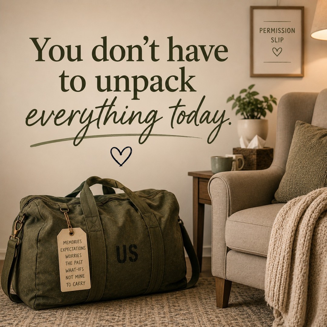 📝 **Permission Slip**

You don't have to unpack everything today.

Healing doesn't happen all at once.

You don't have to solve every problem, process every emotion, or figure out your entire future in a single day.

Take the next step.

Then the next.

That's enough for today.

💙 Give yourself permission to go at your own pace.

#PermissionSlip #MentalHealth #MilitaryLife #MilitaryFamilies #MilitarySpouse #Healing #SelfCare #HeadStrongReady